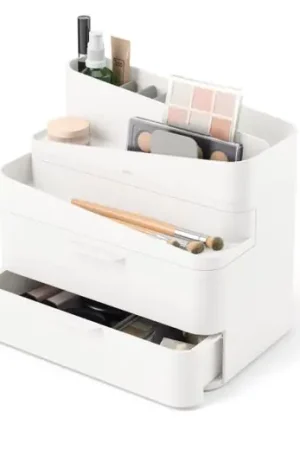 Umbra Opbergbak Glam - Organizer - Large - Wit - Grijs - 26,7x18x25cm Snelle Levering