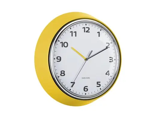 Nu Kopen Karlsson Wandklok Modern Retro - Helder Geel - Ø35cm