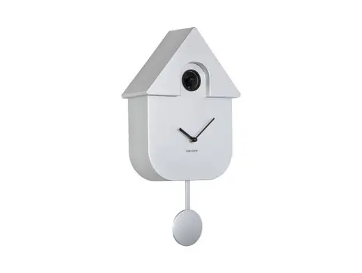 Koop Vandaag Karlsson Koekoeksklok Modern Cuckoo - Metallic Zilver - 41x21,5x8,5cm