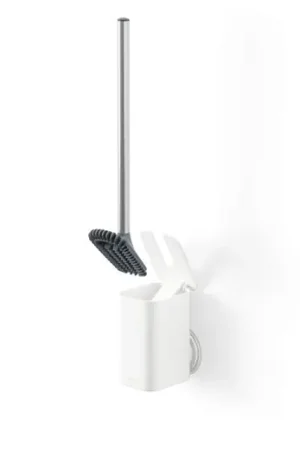 Umbra Toiletborstel Flex Adhesive - Zelfklevend - Wit - 11x8x43cm Superprijs
