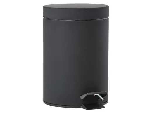 Zone Denmark Pedaalemmer Solo - Soft Touch - Zwart - 17x17x25cm-3 Liter Beperkte Voorraad