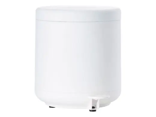 Zone Denmark Pedaalemmer Ume - Soft Touch - Wit - Ø19,5x22cm-4 Liter Gereduceerde Prijs