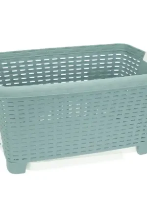 Bathroom solutions wasmand op poten - groen - 38L - 39x59x29 cm - Wasmanden Finale Uitverkoop