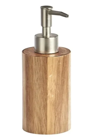 Zeller zeeppompje/dispenser - acacia hout - D7 x H18 cm - Zeeppompjes Dagaanbieding