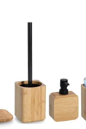 Badkamer accessoires set 4-delig - bamboe hout - luxe kwaliteit - Badkameraccessoireset Exclusieve Aanbieding