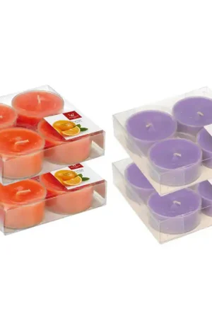 16x Maxi geurtheelichtjes lavendel en sinaasappel 8 branduren - geurkaarsen Koop Vandaag
