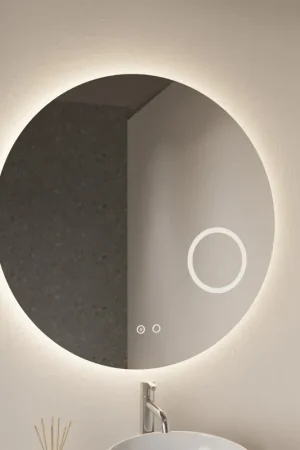 Aanbieding Gliss Design Sol ronde spiegel met LED-verlichting 100cm