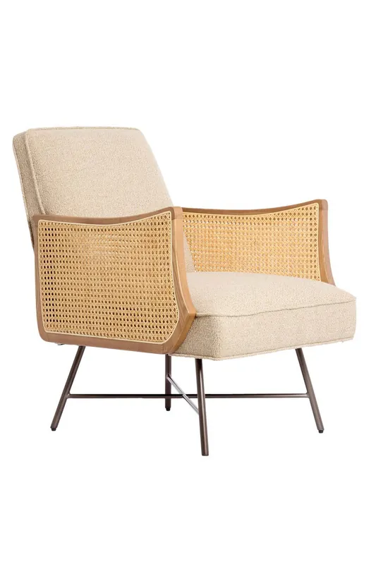 Beperkt Aanbod Light&living Stoel 81x60x80 cm FIORA beige+rotan naturel