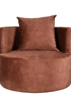 Alleen Vandaag LABEL51 Fauteuil Evy 90x90x75 cm - Rust - Velours