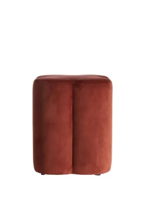 Express Levering Poef Nalani - Bordeaux - 38x38x45cm