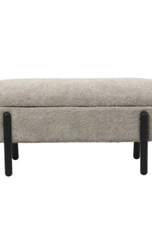 Actieprijs Opbergbank Stof Taupe - Met Opbergruimte - 108x41x48cm - Vieve