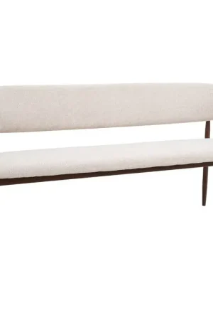 Eetkamerbank - Beige/Walnoot - 180x55x77cm - Alexia Budget
