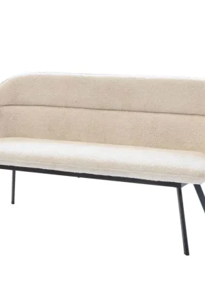 Eetkamerbank Rechthoek - Beige Stof - 160x60x88cm - Avery Direct Verzonden