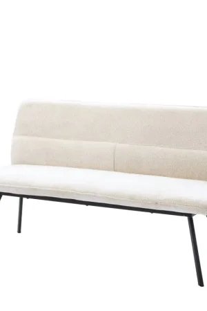 Betaalbaar Eetkamerbank Rechthoek - Beige Stof - 160x60x88cm - Harper