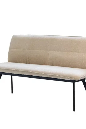 Eetkamerbank Rechthoek - Beige Stof - 160x60x88cm - Harper Lage Prijs