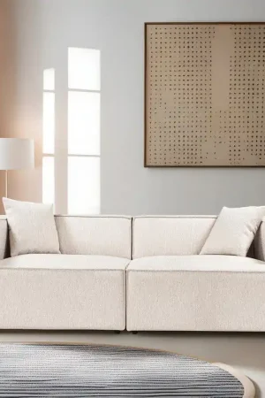 2-zits Bank Lora Licht Bruin Uitverkoop