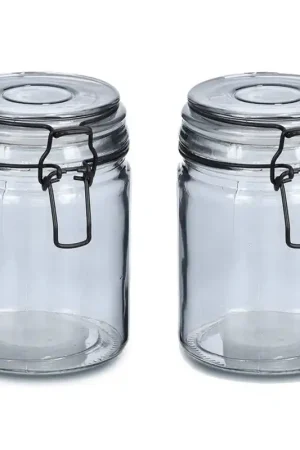 Koopje Zeller Voorraadpotten/bewaarpotten - 2x - 250 ml - glas - met beugelsluiting - D8 x H10 cm - Voorraadpot