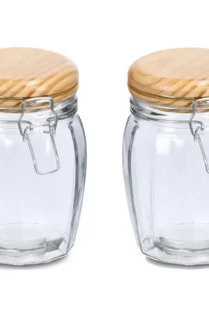 Zeller Weckpotten/inmaakpotten - 2x - 820 ml - glas - met beugelsluiting - D11 x H16 cm - Weckpotten Betaalbaar