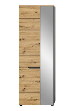 Populair 2-deurs kast met 1 spiegel L65 cm - CANU