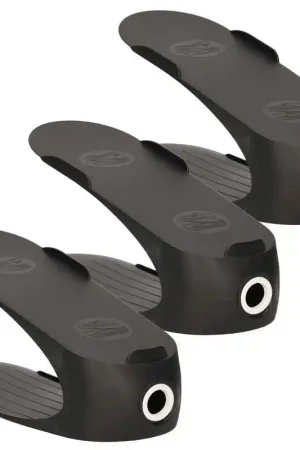 4x Stuks schoenenrekjes/plankjes voor 1 paar schoenen zwart 29,5 x 25 cm - Schoenenrekken Budget