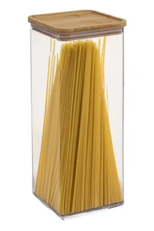 5Five - Keuken voorraadpot - Berlino - kunststof/bamboe - 2000 ml - Voorraadpot Luxe